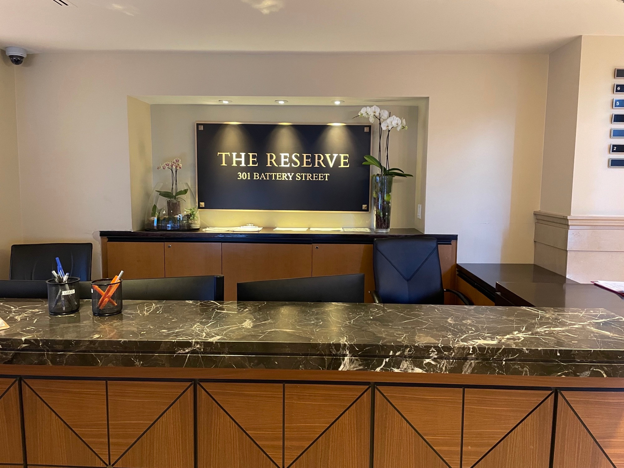 front desk at The Reserve
